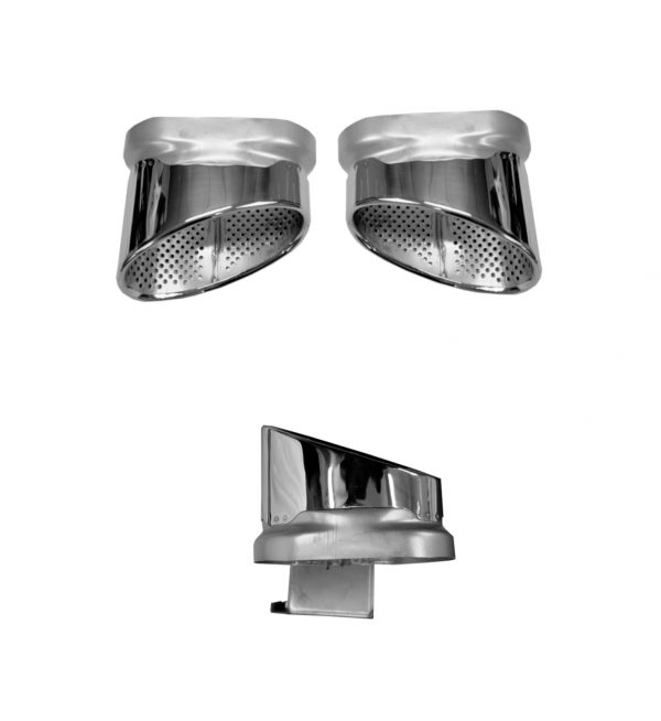 REAR DIFFUSER WITH SILVER TIPS RS3 STYLE GLOSS BLACK FOR AUDI A3 8V FACELIFT 17+ - Image 5
