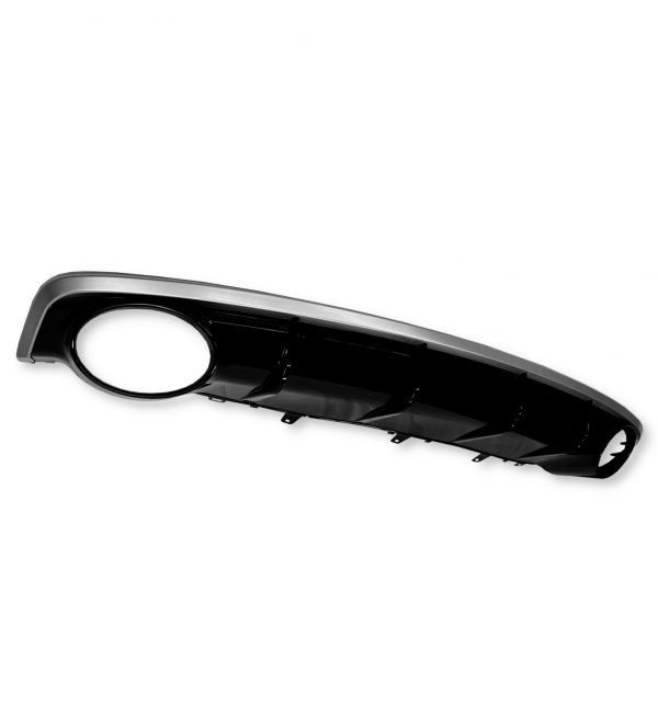 REAR DIFFUSER WITH SILVER TIPS RS7 STYLE GLOSS BLACK FOR AUDI A7 4G8 FACELIFT - Image 3