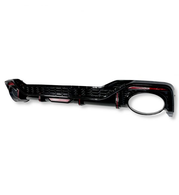 REAR DIFFUSER WITH BLACK TAIL PIPE TIPS RS5 STYLE GLOSS BLACK FOR AUDI A5 2020+ - Image 2