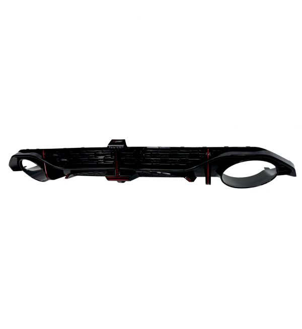 REAR DIFFUSER WITH BLACK TIPS RS3 STYLE GLOSS BLACK FOR AUDI A3 8Y SALOON 2021+ - Image 2