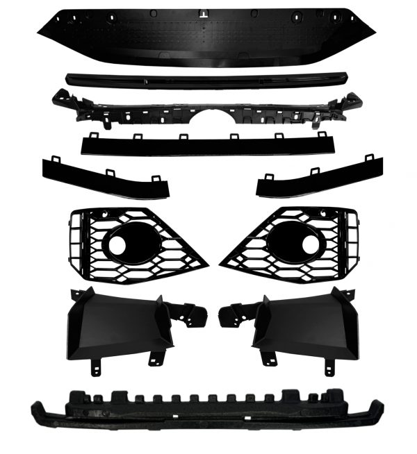 FRONT BUMPER GRILLE BODY KIT RS4 STYLE PRIMED FOR AUDI A4 B9 FACELIFT 2021+ - Image 4