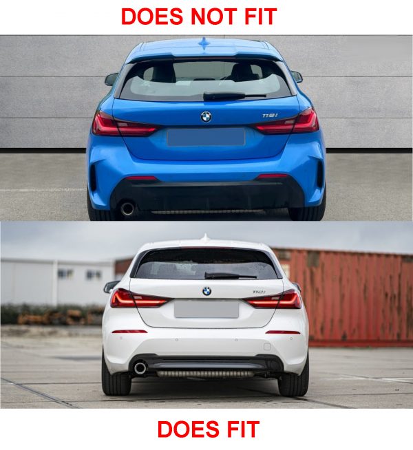 AERO BODY KIT SPLITTER DIFFUSER SPOILER SKIRTS BLACK BMW 1 SEIRES F40 M-SPORT - Image 2