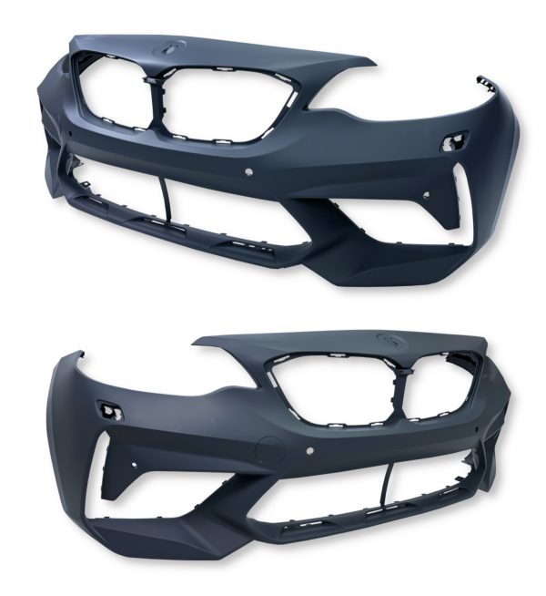 FRONT BUMPER BODY KIT FOR BMW 2 SERIES F22 F23 M2 COMPETITION LOOK PRIMED - Image 2