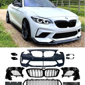 FRONT BUMPER BODY KIT FOR BMW 2 SERIES F22 F23 M2 COMPETITION LOOK PRIMED