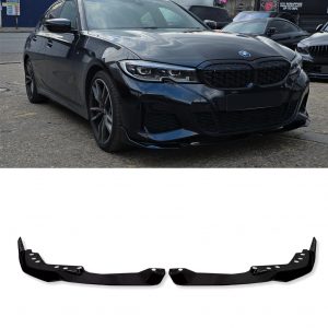 FRONT LIP SPLITTER GLOSS BLACK FOR BMW 3 SERIES G20 G21 LCI 2022+