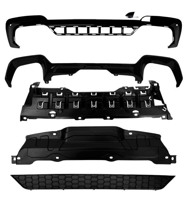 REAR DIFFUSER X3M STYLE GLOSS BLACK FOR BMW X3 G01 PRE-LCI 2017-2021 - Image 2