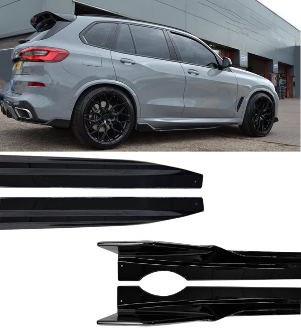 AERO KIT SPLITTER SIDE SKIRT DIFFUSER M SPORT GLOSS BLACK FOR BMW X5 G05 2023+ - Image 2
