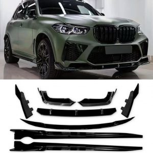 AERO BODY KIT SPLITTER SPOILER SIDE SKIRTS GLOSS BLACK FOR BMW X5M F95 2019+