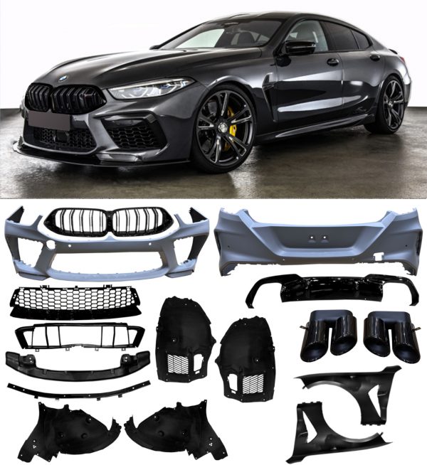 BMW 8 SERIES G16 TO M8 CONVERSTION BODY KIT PRIMED BUMPERS GRILLE WINGS DIFFUSER