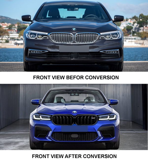 BMW 5 SERIES G30 2017+ TO F90 M5 LCI CONVERSION KIT PRIMED BUMPERS WINGS BONNET - Image 2