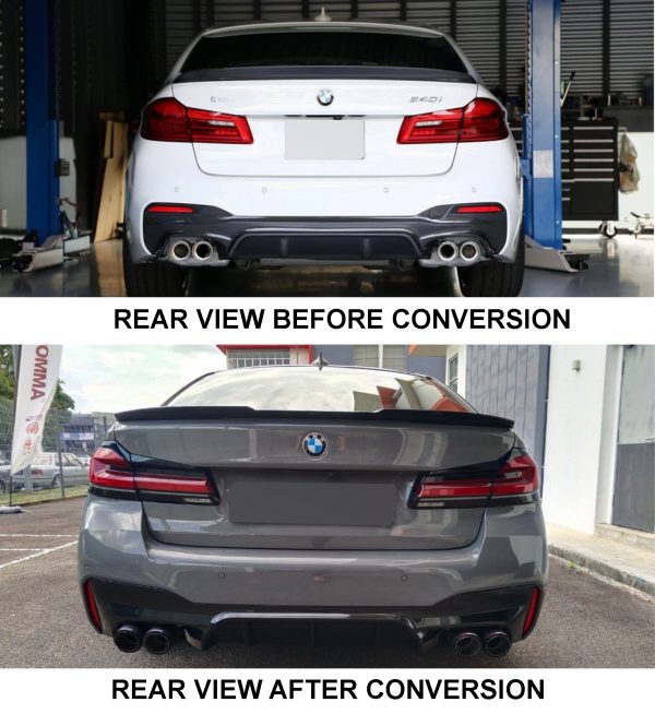 BMW 5 SERIES G30 2017+ TO F90 M5 LCI CONVERSION KIT PRIMED BUMPERS WINGS BONNET - Image 3