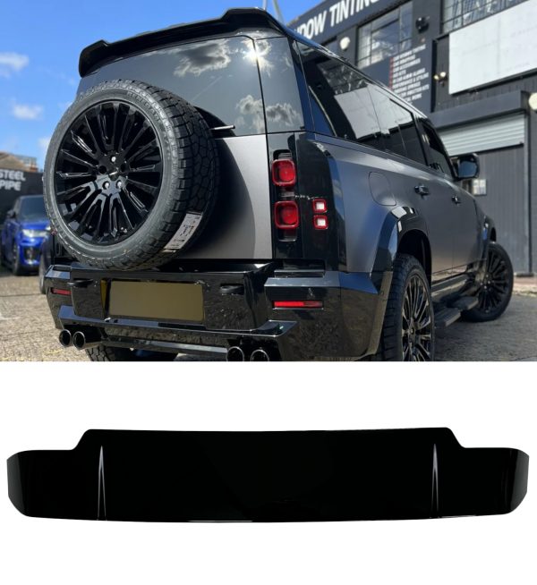 REAR ROOF SPOILER GLOSS BLACK FOR LAND ROVER DEFENDER L663 90 110 OEM FIT 2020+
