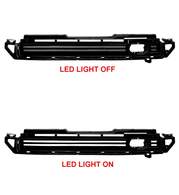 FRONT GRILLE WITH LED LIGHT GLOSS BLACK FOR LAND ROVER DEFENDER L663 2020+ - Image 2