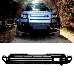 FRONT GRILLE WITH LED LIGHT GLOSS BLACK FOR LAND ROVER DEFENDER L663 2020+