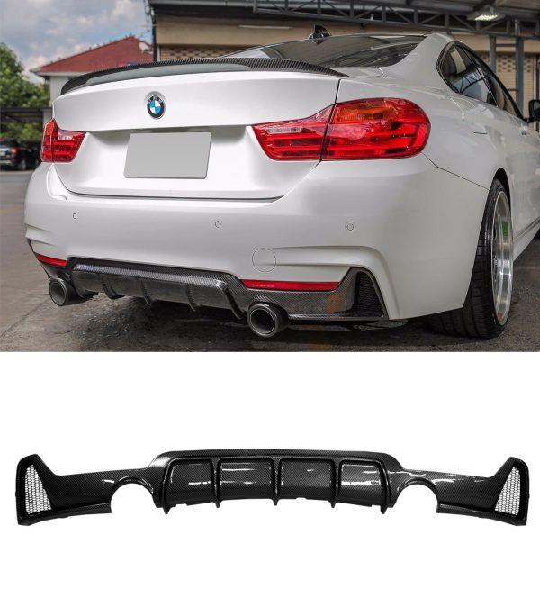 REAR DIFFUSER M PERDORMANCE 440i STYLE CARBON LOOK FOR BMW 4 SERIES F32 F33 F36