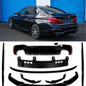 BODY KIT SPLITTER DIFFUSER SKIRTS SPOILER M5 STYLE GLOSS BLACK FOR BMW 5 SERIES G30