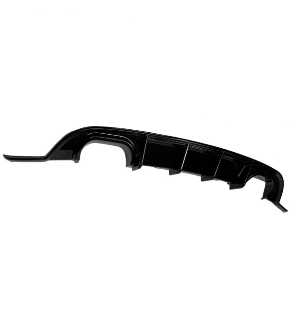 BIG FIN REAR DIFFUSER & TIPS GOLF R STYLE GLOSS BLACK FOR VW GOLF MK6 2009-2013 - Image 2