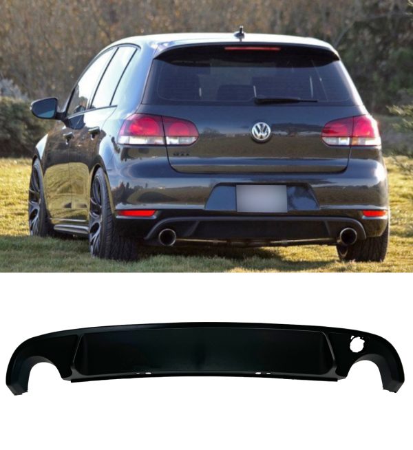 REAR DIFFUSER GTI STYLE BLACK FOR VW GOLF MK6 R-LINE 2009-2013