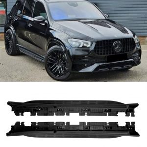 SIDE STEPS RUNNING BOARDS BLACK FOR MERCEDES GLE SUV W167 FACELIFT 2019+