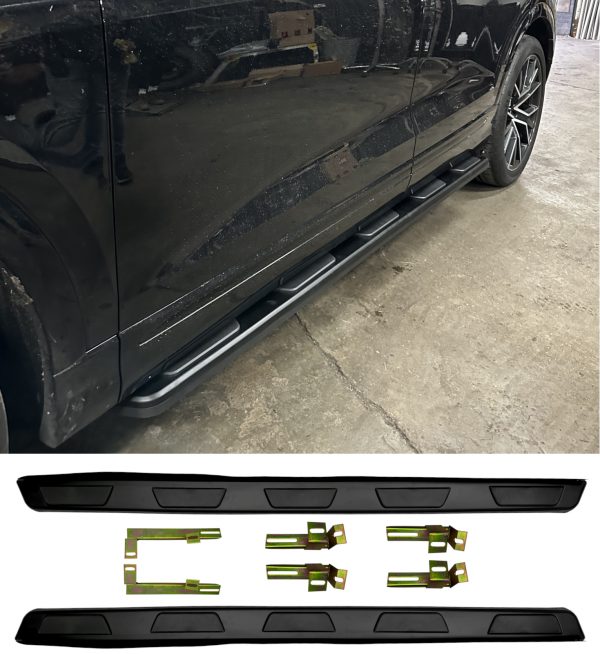 SIDE STEPS RUNNING BOARDS MATTE BLACK FOR AUDI Q8 OEM FIT 2018+