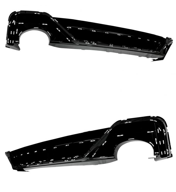 REAR BUMPER BODY KIT BLACK TIPS RS6 STYLE PRIMED FOR AUDI A6 C8 AVANT AND ESTATE - Image 3
