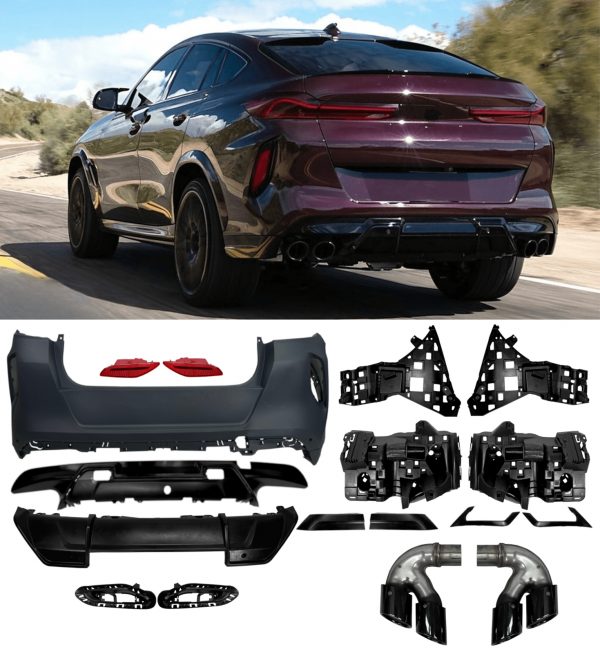 BMW X6 G06 TO X6M F96 CONVERSION KIT PRIMED BUMPERS DIFFUSER WHEEL ARCHES - Image 2