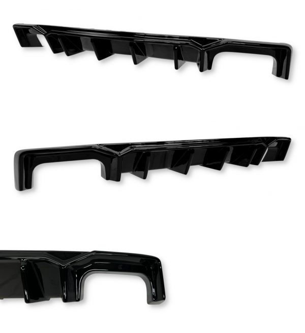 REAR DIFFUSER SPLITTER BODY KIT GLOSS BLACK FOR AUDI A6 C8 S-LINE AND S6 C8 - Image 4