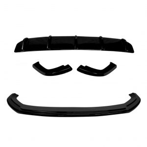 FRONT SPLITTER DIFFUSER CANARDS GLOSS BLACK FOR AUDI Q5 S-LINE/SQ5 MK2 2017-2020