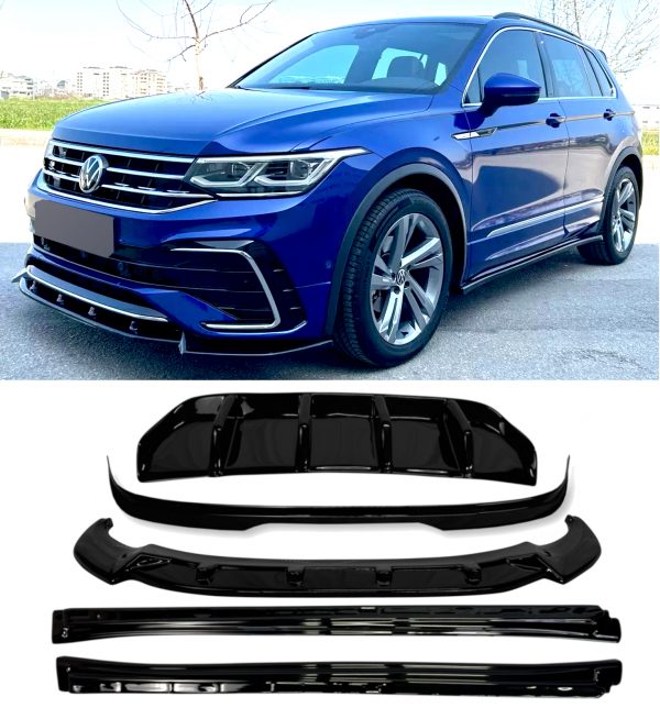 AERO BODY KIT SPLITTER DIFFUSER SIDE SKIRTS FOR VW TIGUAN MK2 R/R-LINE FACELIFT