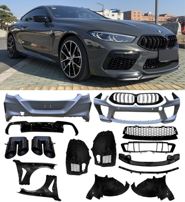 BMW 8 SERIES G14 G15 TO M8 FULL BODY KIT CONVERSION BUMPER WING SPOILER DIFFUSER