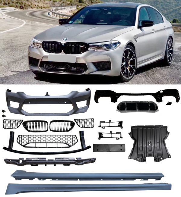 BMW 5 SERIES G30 TO F90 M5 CONVERSION BODYKIT BUMPER DIFFUSER SIDE SKIRTS GRILLES