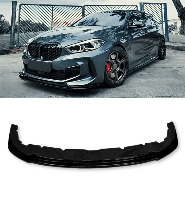 FRONT LIP SPLITTER M PERFORMANCE GLOSS BLACK FOR BMW 1 SERIES F40 M SPORT 2019+