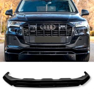 FRONT LIP SPLITTER GLOSS BLACK FOR AUDI Q7 S-LINE AND SQ7 MK2 FACELIFT 2019+