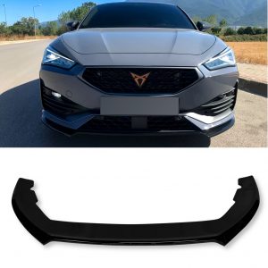 FRONT LIP SPLITTER GLOSS BLACK FOR CUPRA LEON MK1 2020+