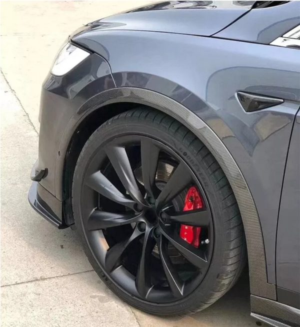 WHEEL ARCHES FENDER FLARE CARBON FIBRE FOR TESLA MODEL X 2016+ - Image 3