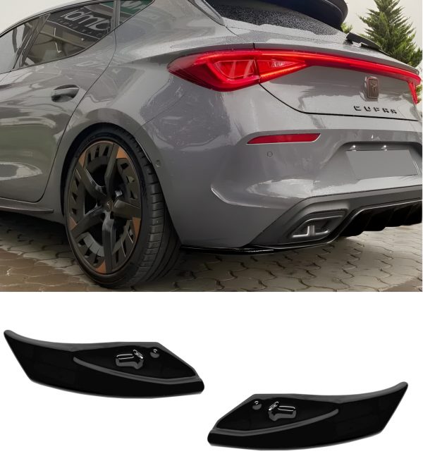 REAR SIDE SPLITTERS GLOSS BLACK FOR CUPRA LEON MK1 2020+