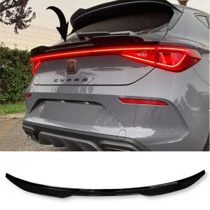 REAR BOOT SPOILER TAILGATE SPOILER WING GLOSS BLACK FOR CUPRA LEON 2020+