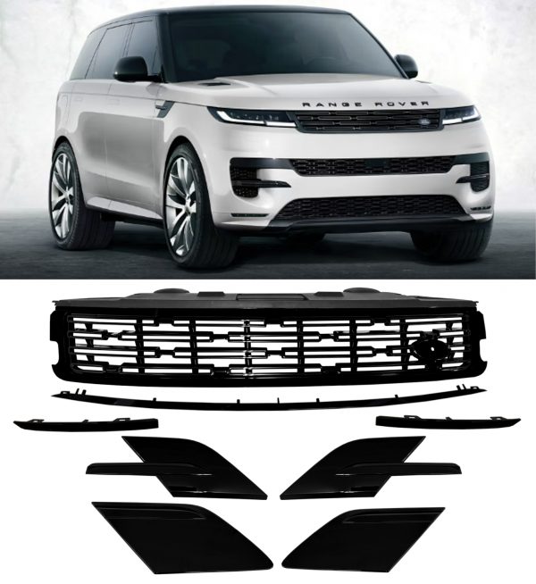 FRONT GRILLE BLACK PACK KIT GLOSS BLACK FOR RANGE ROVER SPORT L461 2023+