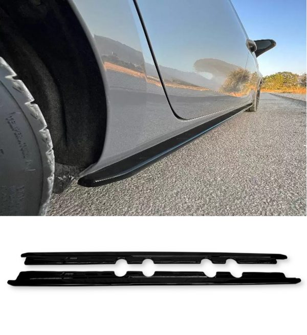 SIDE SKIRTS EXTENSION BLADES GLOSS BLACK FOR CUPRA LEON AND SEAT LEON FR MK4 20+