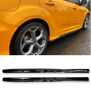 SIDE SKIRTS BLADES GLOSS BLACK FOR FORD FOCUS ST MK3 HATCHBACK 2010-2018
