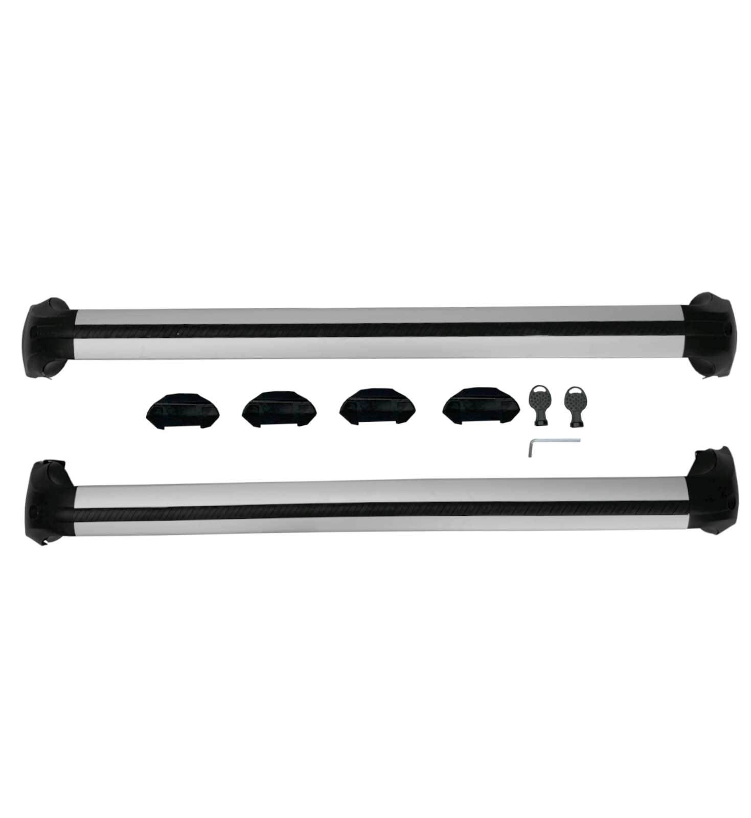 ALUMINIUM CROSS BAR ROOF RAILS OE STYLE SILVER FOR TOYOTA C-HR 2016+ - Image 2