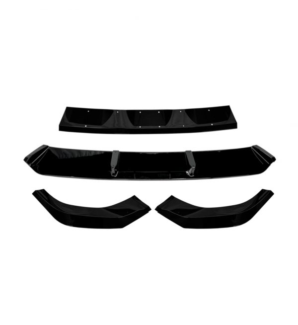 FRONT LIP SPLITTER SPOILER GLOSS BLACK FOR AUDI Q7 SQ7 S-LINE 2019+ - Image 2