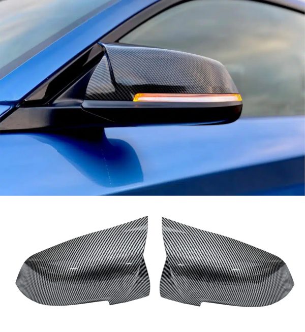 SIDE WING MIRROR COVER M3 M4 STYLE COVER CARBON LOOK FOR BMW 1 2 3 4 SERIES