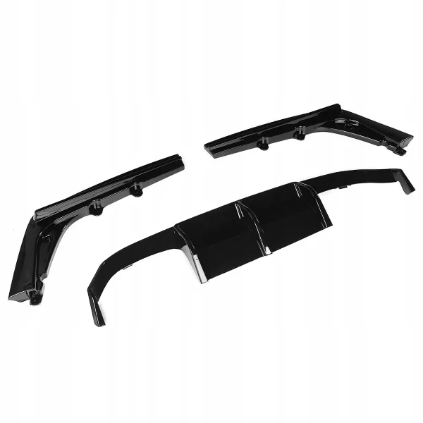 REAR DIFFUSER BUMPER BODYKIT V STYLE GLOSS BLACK FOR BMW M3 M4 F80 F82 F83 2014-2020 - Image 5
