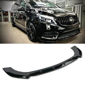 FRONT LIP SPLITTER GLOSS BLACK FOR MERCEDES V CLASS W447 FACELIFT AMG LINE 2019+