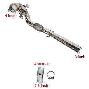 4" DE CAT DOWNPIPE EXHAUSTS PIPE FOR VW GOLF MK7 7.5 GTI AUDI A3 SEAT LEON SKODA