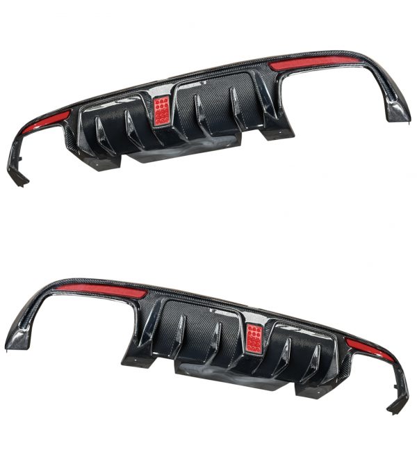REAR DIFFUSER WITH F1 LIGHT & TIPS REAL CARBON FIBRE FOR MERCEDES C CLASS W205 C63 2015-2017 - Image 2