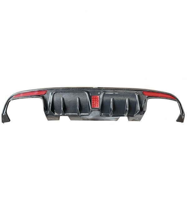 REAR DIFFUSER WITH F1 LIGHT & TIPS REAL CARBON FIBRE FOR MERCEDES C CLASS W205 C63 2015-2017 - Image 3