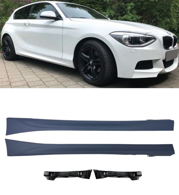 SIDE SKIRTS EXTENSION BLADES PRIMED FOR BMW 1 SERIES F20 F21 M-SPORT 2011-19