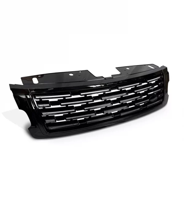 FRONT GRILLE NEW 2023+ STYLE FULL GLOSS BLACK FOR RANGE ROVER VOGUE L405 2018+ - Image 2